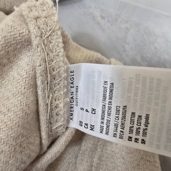 NWT American Eagle M Women's Oversized Fleece & Love Shacket, Sand Medium (AEO) - Picture 11 of 13